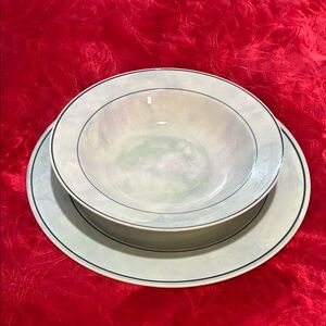 Studio Nova Neopolitan Green Dinnerware Pasta and Dinner Plate